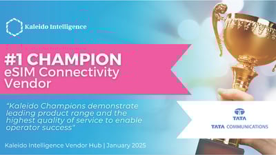 Tata Communications MOVE™: #1 Champion in eSIM connectivity by Kaleido Intelligence
