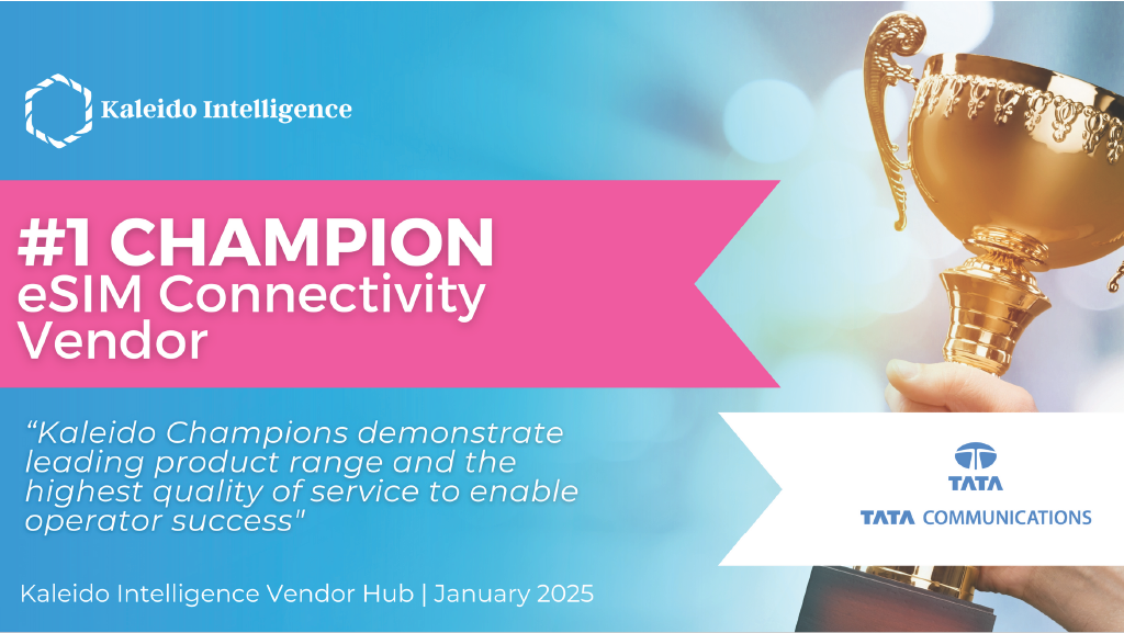 Champion in eSIM connectivity by Kaleido Intelligence