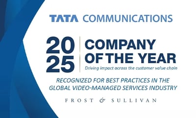 Tata Communications wins Frost & Sullivan’s 2025 global company of the year recognition for leadership in video-managed services