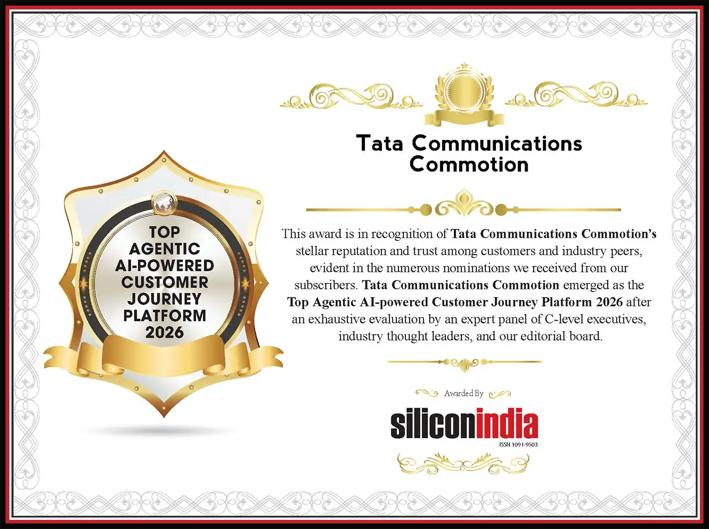 Commotion - Certificate - Silicon India