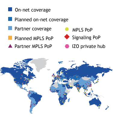 Global Carrier Network Infrastructure Map | Worldwide Coverage