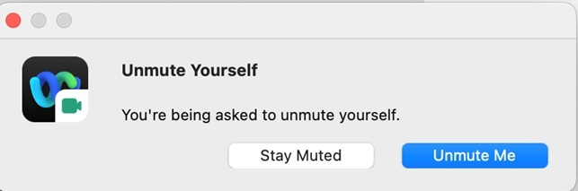 Unmute yourself