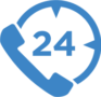 24-7 blue icon