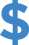 Money blue icon